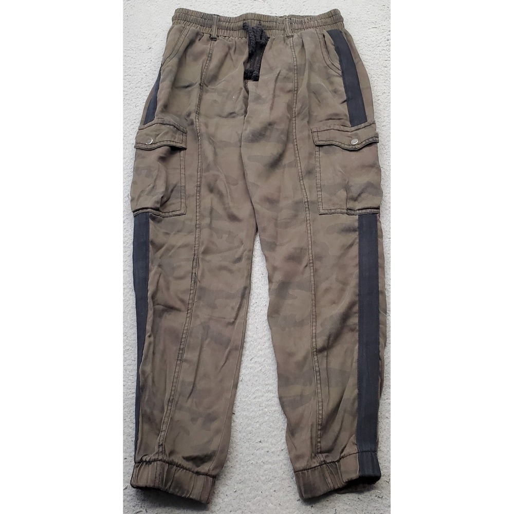 Vintage Havana Cargo Pants Womens S Multi Camo Utility‎ Drawstring Elastic Waist